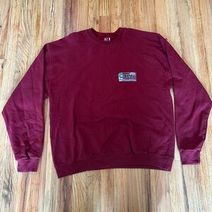 Vintage Hawaii Aloha Fruit of the Loom Maroon Unisex Crewneck Sweater Large